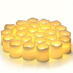 Warm White Flameless LED Candles - Long-Lasting, Safe for All - Perfect for Outdoor Travel, Halloween, and Christmas Decor