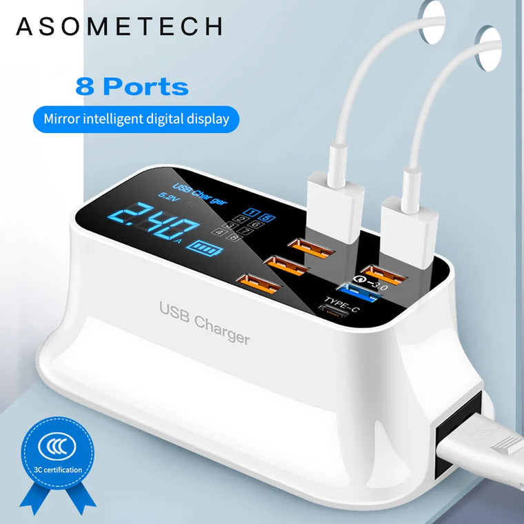 8 Ports Quick Charger For xiaomi huawei samsung