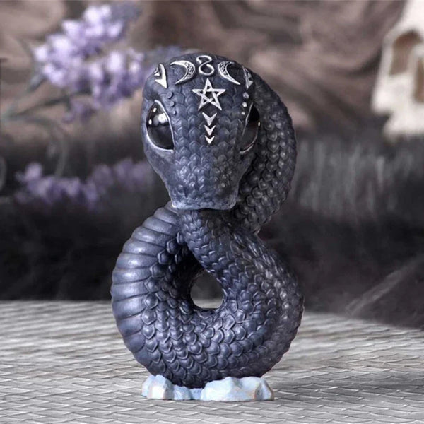 0407BA 1pc Halloween Magic Black Dragon Snake Griffin Unicorn Mysterious Witches Statue Home Decor Figurine Christmas Desk Ornaments