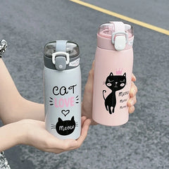 500ml Cartoon Cat Stainless Steel Tumbler