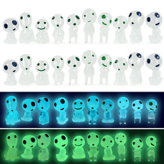 0207ba 5/10Pcs Luminous Alien Elf Ghost Glowing Blue Green Light Decoration Micro Landscape Garden Miniature Doll Props Halloween Decor