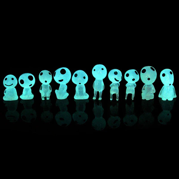 0207ba 5/10Pcs Luminous Alien Elf Ghost Glowing Blue Green Light Decoration Micro Landscape Garden Miniature Doll Props Halloween Decor