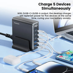 140W GaN USB Charger 5in1 Desktop Fast Charge