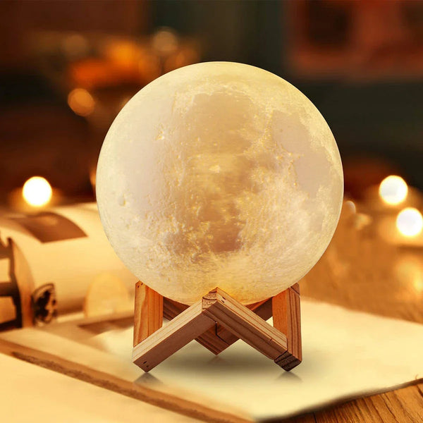 8cm Moon Lamp LED Night Light Battery Powered