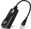 USB 3.0 to Ethernet Adapter, compatible USB 3.0 to 10/100 Gigabit Ethernet LAN Network Adapter, Compatible for iMac Pro, Air, Mac Mini/Pro, Surface Pro, Notebook PC, Laptop