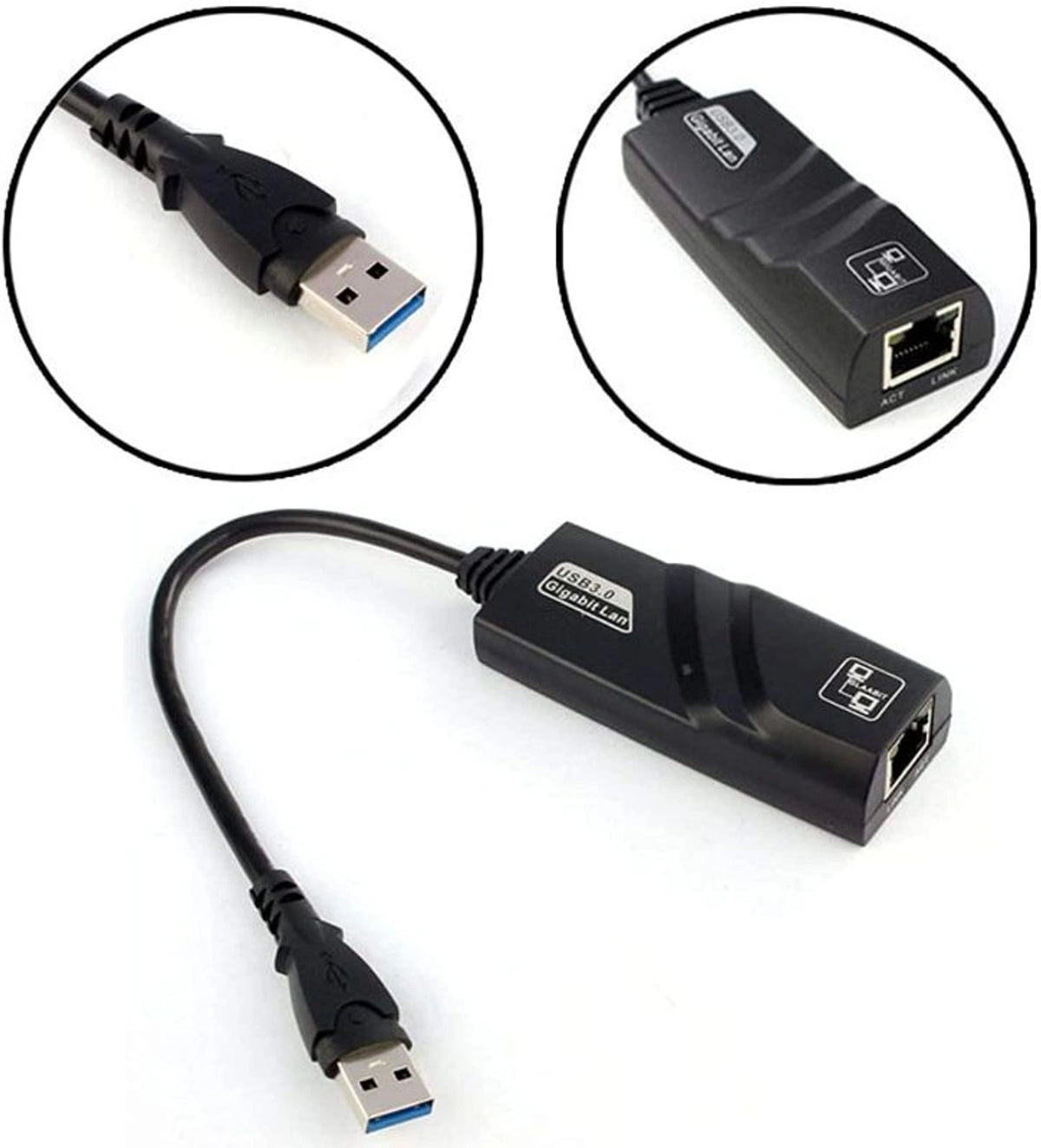 USB 3.0 to Ethernet Adapter, compatible USB 3.0 to 10/100 Gigabit Ethernet LAN Network Adapter, Compatible for iMac Pro, Air, Mac Mini/Pro, Surface Pro, Notebook PC, Laptop